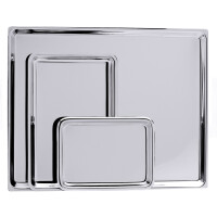 Taca ze stali nierdzewnej ekspozycyjna 445x350x12 mm | CONTACTO, 580/800