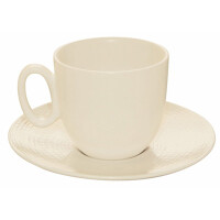 Biała filiżanka ekspresso z kamionki 115 ml | DEGRENNE, Modulo Nature