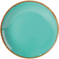 Talerz płytki z porcelany w morskim kolorze o średnicy 28 cm | FINE DINE, Laguna