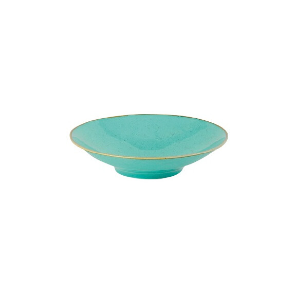 Talerz footed z porcelany w morskim kolorze o średnicy 26 cm | FINE DINE, Laguna