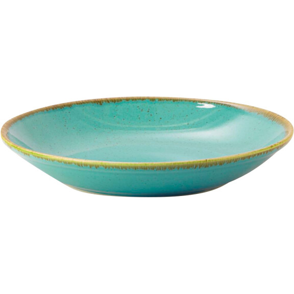 Talerz coupe z porcelany w morskim kolorze o średnicy 26 cm | PORLAND, Seasons Laguna