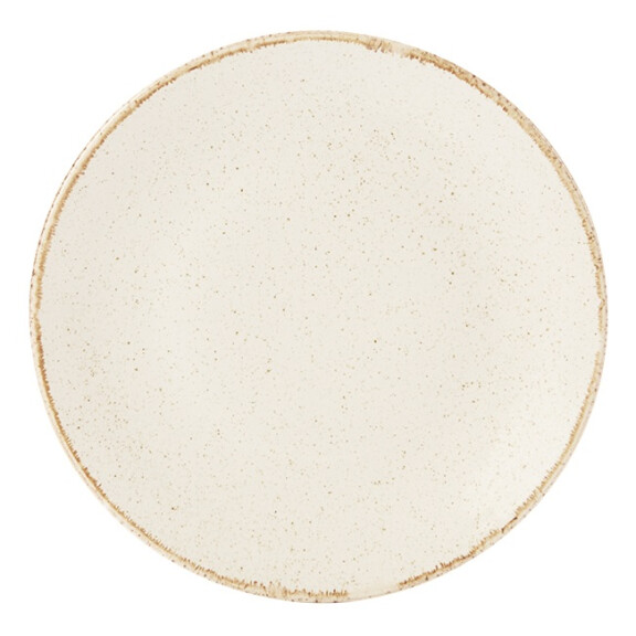 Talerz płytki z porcelany w kremowym kolorze o średnicy 24 cm | PORLAND, Seasons Sand