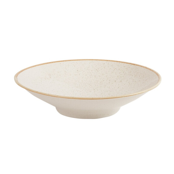 Talerz do pizzy z porcelany w kremowym kolorze o średnicy 28 cm | PORLAND, Seasons Sand
