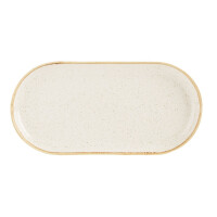 Półmisek owalny z porcelany w kremowym kolorze 30x15 cm | PORLAND, Seasons Sand