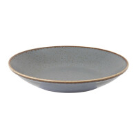 Talerz coupe z porcelany w ciemnoszarym kolorze o średnicy 26 cm | FINE DINE, Stone