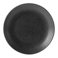Talerz płytki z porcelany w czarnym kolorze o średnicy 28 cm | FINE DINE, Coal