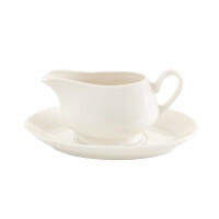 Sosjerka z kremowej porcelany, 0,4 l | FINE DINE, Crema