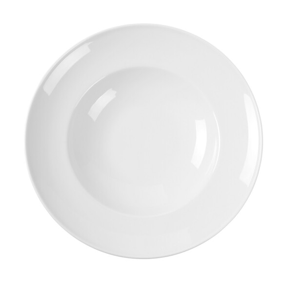 Talerz z białej porcelany do serwowania makaronu, o średnicy 30 cm | FINE DINE, Bianco