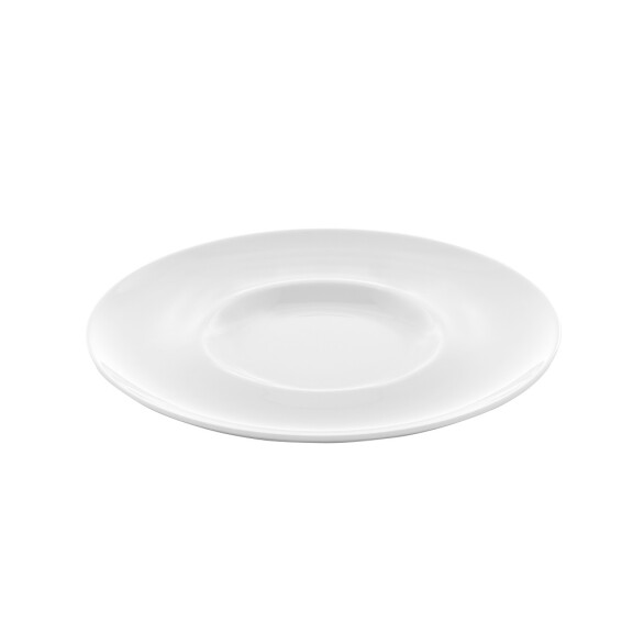 Talerz płytki z szerokim rantem z białej porcelany o średnicy 31 cm | FINE DINE, Bianco