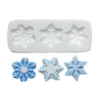 Forma do masy cukrowej SLK 131 – płatki śniegu, 30x35 mm | SILIKOMART, Sugarflex Snowflake