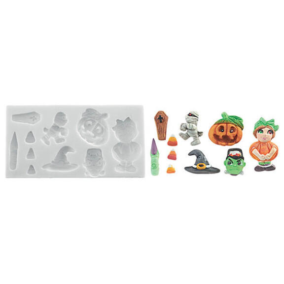 Forma do masy cukrowej SLK 1005 – halloween, 175x90x20 mm | SILIKOMART, SLK1000 Halloween