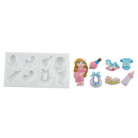 Forma do masy cukrowej SLK 1014 – bociankowe, 170x90x15 mm | SILIKOMART, SlK1000 Baby Shower