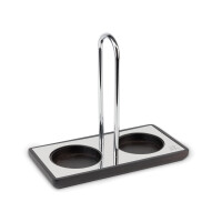 Podkładka pod młynki ze stali nierdzewnej i akrylu, 19x9x15 cm | PEUGEOT, Linea Inox