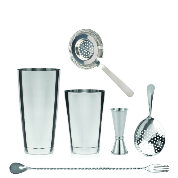 Set barmański w kolorze stalowym | BAREQ, Bar Profesional