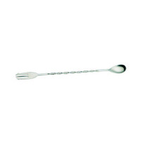 Łyżka barmańska z widelczykiem o długości 30,5 cm | BAREQ, T-1530-305