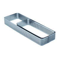 Obręcz perforowana do tart - prostokątna, 8x19x3,5 cm, rant zaokrąglony | PAVONI, XF09