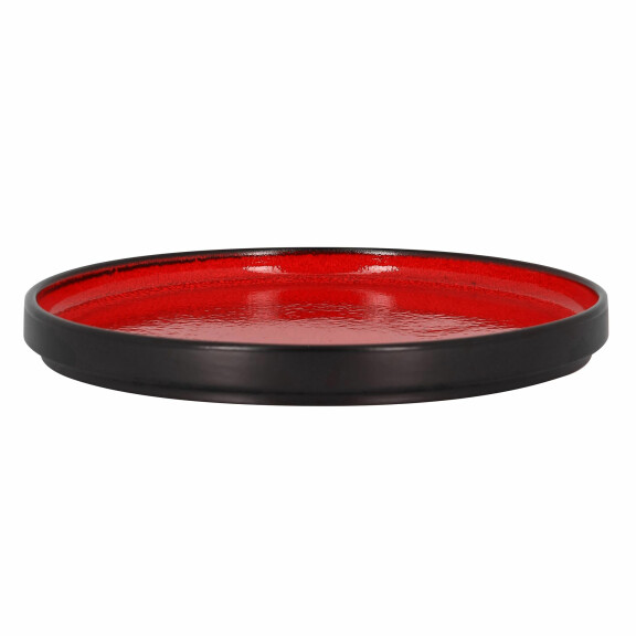 Talerz płaski okrągły 23 cm, czerwony | RAK, Fire
