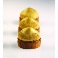 Silikonowa forma do monoporcii 3D Noisette - 400x300 mm, 20x kasztan 60x35 mm, 65 ml - PX4358S | PAVONI, Pavoflex