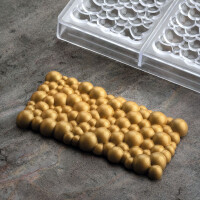 Forma z tritanu do tabliczek czekolady - 3 szt. x 100g, 150x77x12 mm – PC5001FR | PAVONI, Sparkling