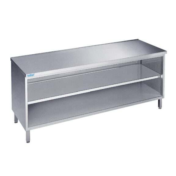 Stół do pracy 1700x700x900 mm do stołu z 2 półkami i blatem bez rantu tylnego | RILLING, ASG 0717A 0000