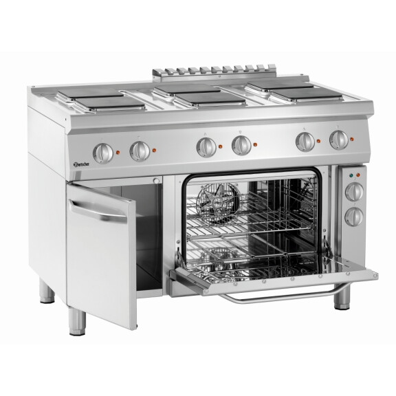 Kuchnia elektryczna, piekarnik, 6 płyt grzewczych 1200x700x850 mm | BARTSCHER, 286347