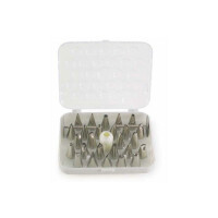 Zestaw stalowych tylek cukierniczych - 26 szt. | SILIKOMART, Stainless Steel Tubes Box