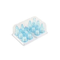 Zestaw tylek cukierniczych z poliwęglanu - 12 szt. | SILIKOMART, Polycarbonate Tips