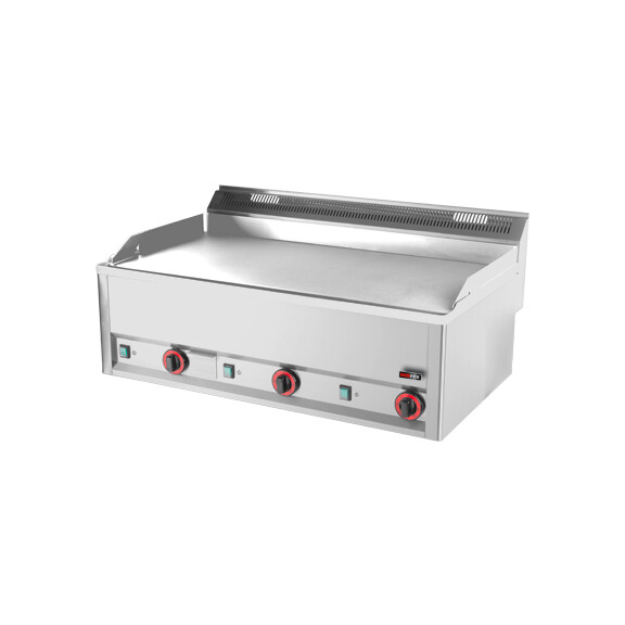 Chromowana płyta grillowa elektryczna – gładka, 990x600x290 mm, 9 kW | REDFOX, FTHC 90 EL