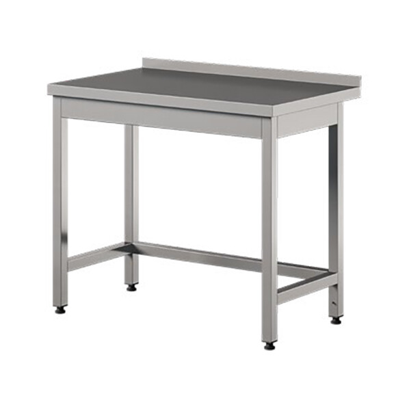 Stół przyścienny ze stali nierdzewnej, nogi wzmocnione 600x700x850 mm | ASBER, WT-67-PL-B