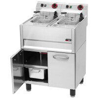 Frytownica elektryczna z kranem na podstawie 2x8 l, 660x600x860 mm, 12 kW | REDFOX, FE 61 ELT