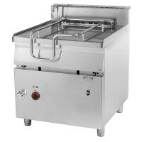 Patelnia elektryczna z uchylaniem automatycznym 80 l, nierdzewna, 800x900x900 mm, 15 kW | REDFOX, BRM 90/80 E