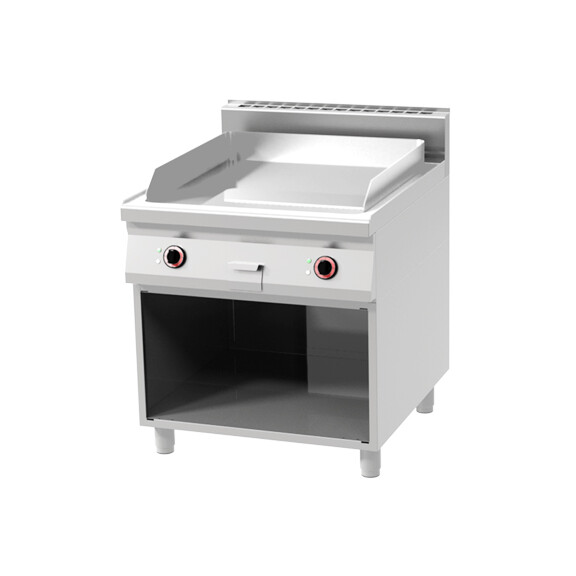 Chromowana płyta grillowa elektryczna – gładka, 800x900x900 mm, 12 kW | REDFOX, FTHC 90/80 E