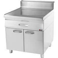 Płyta robocza, moduł neutralny z szufladą i szafką z drzwiami 800x900x900 mm | REDFOX, PP 90/80 D