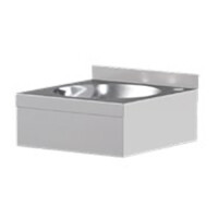 Umywalka ze stali nierdzewnej z maskownicą 400x400x160 mm | ASBER, HBP-44-D