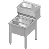 Umywalka porządkowa 500x700x850 mm | STALGAST, 982357050