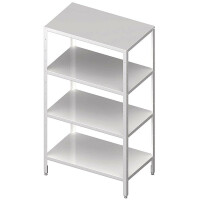 Regał magazynowy, cztery półki pełne, nogi z kątownika 1200x400x1800 mm | STALGAST, 981884120