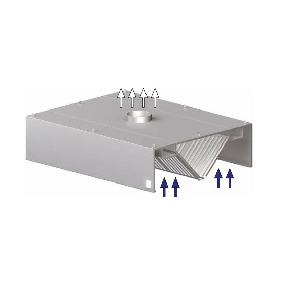 Wyciągowy okap centralny - skrzyniowy 4200x2400x450 mm | STALGAST, 9820924420