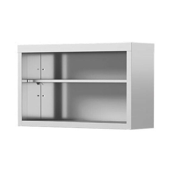Szafka otwarta ze stali nierdzewnej, wisząca 1000x300x600 mm | ASBER, HC-103