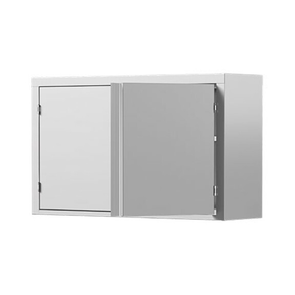 Szafka wisząca ze stali nierdzewnej z drzwiami skrzydłowymi 1000x300x600 mm | ASBER, HC-103-HD