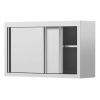 Szafka wisząca ze stali nierdzewnej z drzwiami suwanymi 1000x300x600 mm | ASBER, HC-103-SD