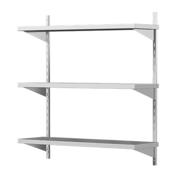Półka wisząca ze stali nierdzewnej, potrójna 900x400x1050 mm | ASBER, WAS-940/3