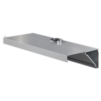 Przyścienny okap gastronomiczny stali nierdzewnej, wyciągowy, skośny 1200x1000x450 mm | ASBER, WEHO-1210/1