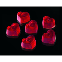 Forma z poliwęglanu do pralin - serce, 30 szt. x 8g, 31x27x14 mm - MA1962 | MARTELLATO, Heart