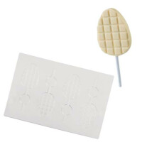Forma termoformowana do lizaków – Jajko, 8 szt. x 30g, 52x77x9 mm - 20L001 | MARTELLATO, Lollipop
