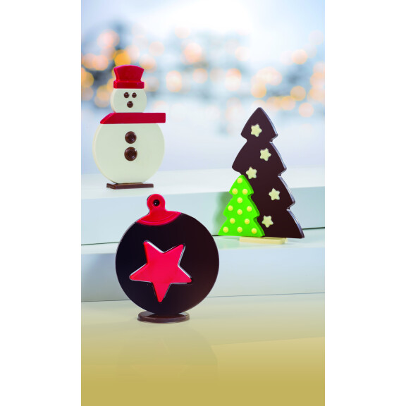 Forma termoformowana do czekolady - Puzzle Świąteczne - 20BC100 | MARTELLATO, Xmas Puzzle