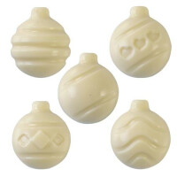 Forma z poliwęglanu do pralin - Bombki, 5 x 6 szt, 30x26x16,5 mm - MA1974 | MARTELLATO, Praline