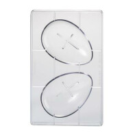 Forma z poliwęglanu na połowę jajka czekoladowego - 2 szt. x 230g, 104x150 mm - 20U150N | MARTELLATO, Half Egg Moulds