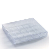 Opakowanie plastikowe do pralin i czekoladek - 160x150x20 mm, 20 wgłębień 32x27 mm - MSC004 | MARTELLATO, Packaging