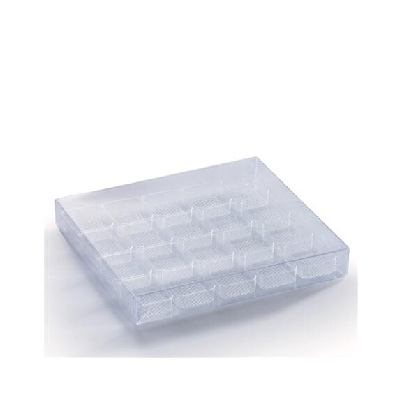 Opakowanie plastikowe do pralin i czekoladek - 160x150x20 mm, 20 wgłębień 32x27 mm - MSC004 | MARTELLATO, Packaging