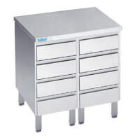 Stół 800x700x900 mm z 2 blokami 4 szuflad i blatem bez rantu | RILLING, AS4 0708A 0000